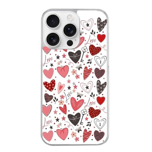 Coque Pour Iphone 16 Pro Max Motif Saint Valentin Et Coeur