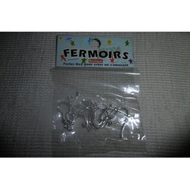 Plein Ciel Sachet De 10 Fermoirs Pour Boucle D'oreilles Chromé Perles Box E203s