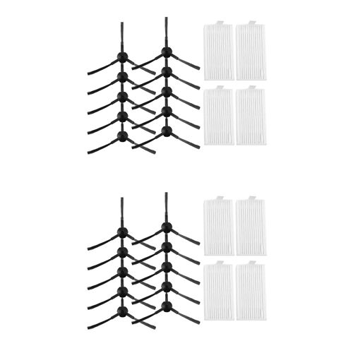 20Pcs Brosse Latérale + 8Pcs Filtre Hepa pour Briciola 2711 2712 2713 2717 Robot