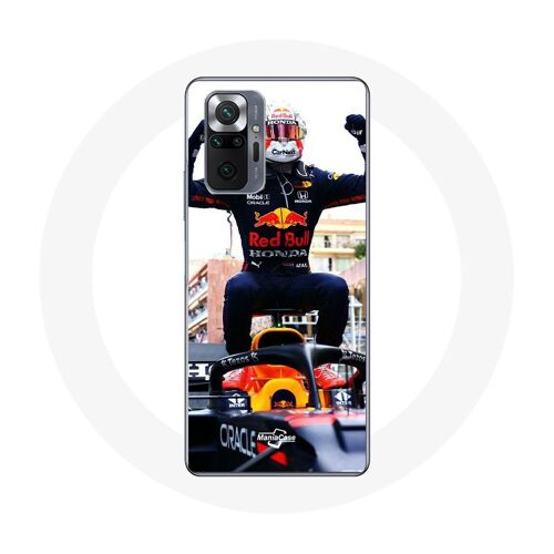 Coque Pour Xiaomi Redmi Note 10 Pro Formule 1 Max Verstappen Pilote Automobile F1 Noir Rouge Et Jaune