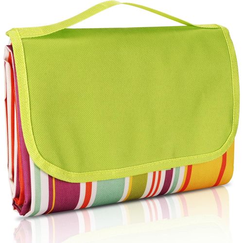 Couverture De Pique-Niques 200x200cm, Tapis De Pique-Nique En Tissu Oxford 600d Et Couche Pvc, Nappe Picnic Pour Les Voyages, Pique-Nique, Camping?Multicolore?