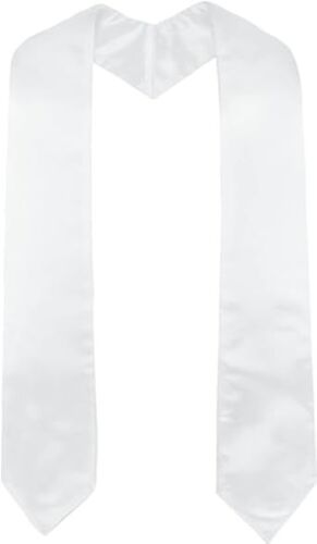 Étole Diplôme Universitaire Adulte Bechalor Bapteme Clergé Volé Prêtre Blanc