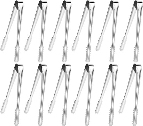 12 Pcs Pince Bonbon, Pince A Sucre Glace, Inoxydable Pince, Pour Glace, Sucre, Biscuit, Bar, Buffet, Grill Bar Cuisine Et Plus