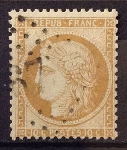 Cérès - Répub Franc - Dentelé - 10c Bistre-Jaune (Magnifique N° 36) Obl - Cote 110,00€ - France Année 1870 - Brn83 - N23589