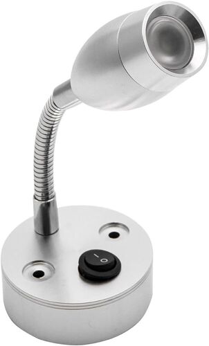 2x 12v Led Spot Lecture Interrupteur De Lumière Camper Van Caravane Van Bateau Camping-Car Lumière Lumière Chaude Pack De 2