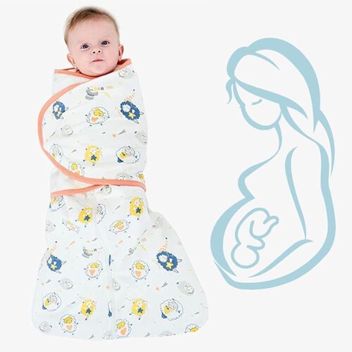 Couvertures D'emmaillotage Bébé Gigoteuse D'emmaillotage Coton Sac De Couchage De Bébé Avec Fermeture Éclair À Trois Voies Naissance Nourrisson Unisex 6-12 Mois