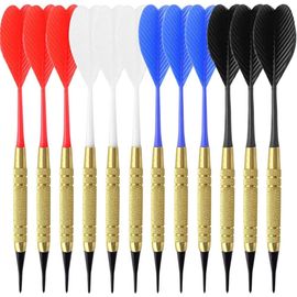 Pointe Plastique, Flechettes pour Cible Electronique, 12 Fléchettes à Pointe Souple pour Cible de Flechette Electronique, 18 Grammes Flechette, avec 100 Pointes