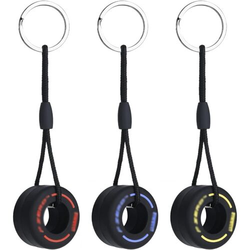 Porte-clés Pneu, 3PCS Pendentifs Porte-clés, Mode Ultra Doux Pneu Porte-clés Simulation Dessin Animé Petit Pneu Porte-clés pour Accessoires de Décoration de Voiture Anneau de Porte-clés Voiture