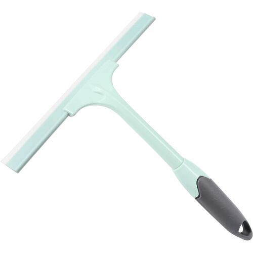 Essuie-Glace, Essuie-Douche, Raclette à Vitres, pour Douche, Salle de Bain, Miroir, Nettoyage de Vitres, Carrelage, Plastique (TPR), 27,5 X 23,8 X 2 Cm, Vert Clair