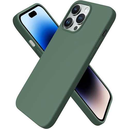 Coque Silicone pour iPhone 14 Pro Max (6,7'') Vert Nuit Antichoc Ultra Slim