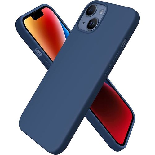 Coque Pour Iphone 14 (6,1 Pouces) Silicone Bleu Marine Fine Leger Efficace Antichoc