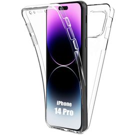 Coque Integrale Pour Iphone 14 Pro (6,1'') Transparent Silicone Antichoc Pc
