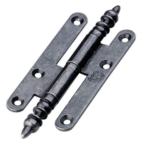 Paumelle rustique 1-3 à vase acier poli bouts ronds droite ou gauche - JEAN BROS