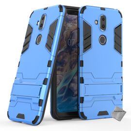 Housse Etui Coque Rigide Anti Choc Pour Nokia 8.1 (2019) + Film Ecran - Bleu Clair