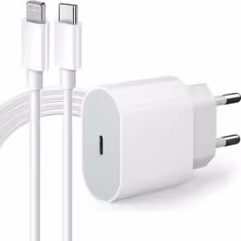 Chargeur Rapide 20W + Cable USB-C Lightning pour iPhone 13 / 12 / 11 / PRO / MAX / MINI