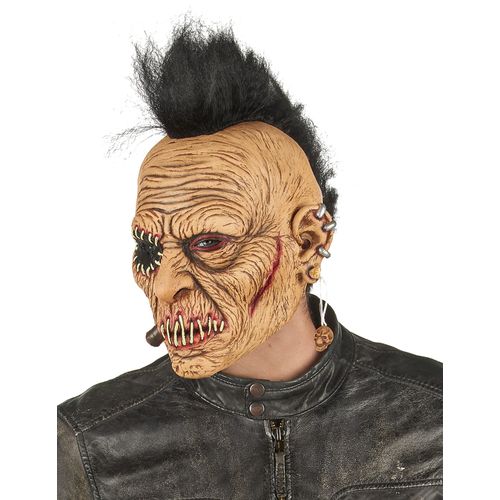 Masque Latex Punk À Crête Adulte