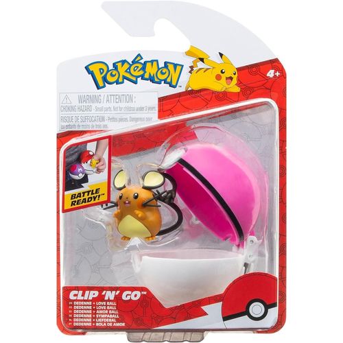 Pokemon Clip N Go Dedenne And Love Ball