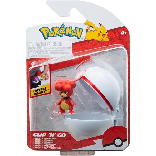 Pokemon Clip N Go Magby And Premier Ball