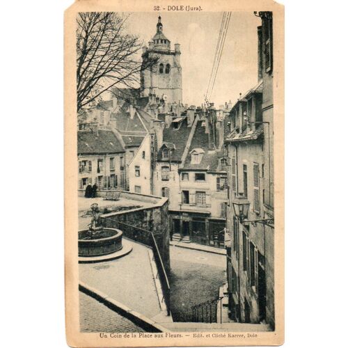 Carte Postale Ancienne - 52 - Dole (Jura) - Un Coin De La Place Aux Fleurs