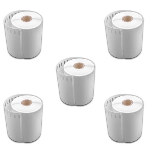 vhbw 5x Rouleau d'étiquettes 104mm x 159mm (220 étiquettes) compatible avec Dymo LabelWriter 5 XL, 4 XL étiqueteuse