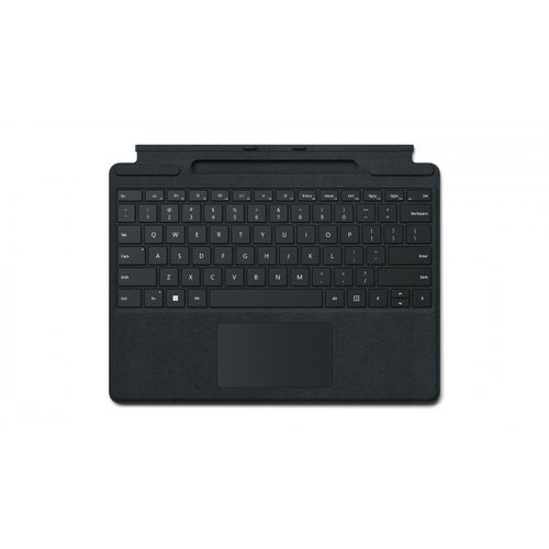 Microsoft Clavier Signature pour Surface Pro - Clavier - avec accéléromètre, pavé tactile, plateau de rangement et de chargement du Surface Slim Pen 2 - QWERTY - Anglais international - noir -...