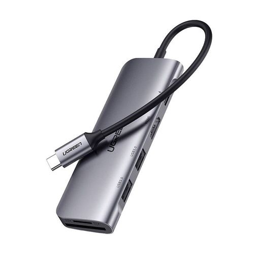 Adapter Hub Ugreen Cm195 Usb-c To Hdmi, 2x Usb-a 3.0, Sd/tf, Pd