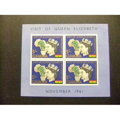 Ghana 1961 Visita Real De La Reina Isabel Yvert Bloc 6 ** Mnh