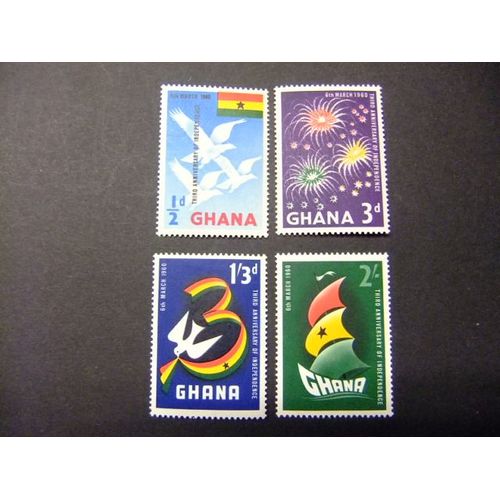 Ghana 1960 3 Aniversario De La Independencia Yvert 64 / 67 ** Mnh