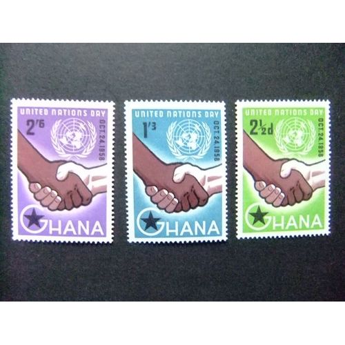 Ghana 1959 Nations Unies Yvert 29 / 31 ** Mnh