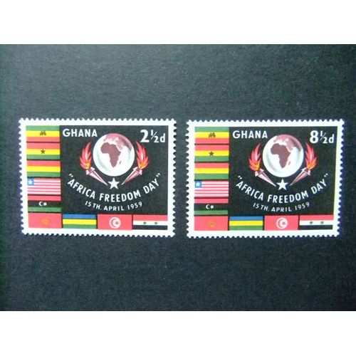 Ghana 1959 Día De La Livertad En Africa Yvert 39 / 40 ** Mnh