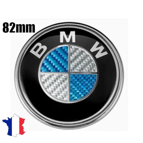 Bmw E36 Monogramme Insigne Emblème Logo 82mn Diamètre Fibre De Carbone Bleu