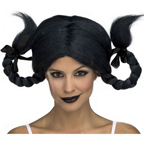 Perruque Noire Avec Des Tresses