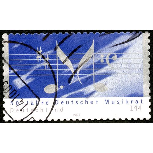 Timbre Oblitéré Deutschland, 50 Jahre Deutscher Musikrat, 2003, 144