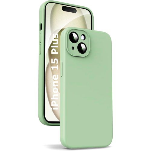 Coque Silicone Verte Pour Iphone 15 Plus Little Boutik®