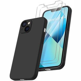 Coque Noir pour iPhone 13 Mini (5,4") et 2 Verres Trempé Film Protection Ecran Little Boutik®