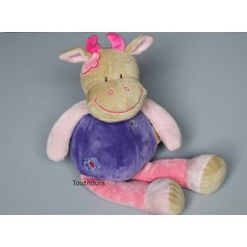 Doudou vache rose violet Doukidou