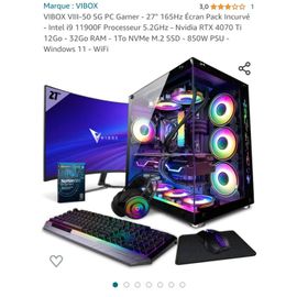 PC GAMER Intel Core i9-11900f - 5.2 Ghz - Ram 32 Go - SSD 1 To