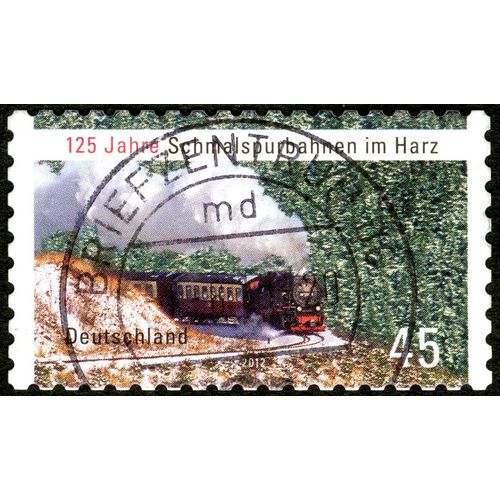Timbre Oblitéré Deutschland, 125 Jahre Schmalspurbahnen Im Harz, 2012, 45