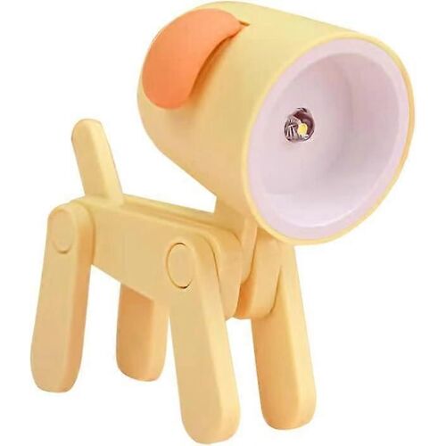Mini Lampe De Bureau Led, Petit Support De Téléphone Portable, Décoration De Bureau, Lampe Pour Chien, Mini Veilleuse Portable Pliable Pour Enfants (Une, Jaune)