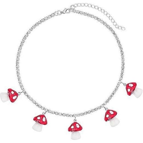 Collier De Perles Colorées Champignon Pendentif Collier Fait À La Main Délicates Perles De Rocaille Doux Champignon Frais Y Collier Pour Femmes Filles Ados Bohème Vaction Je