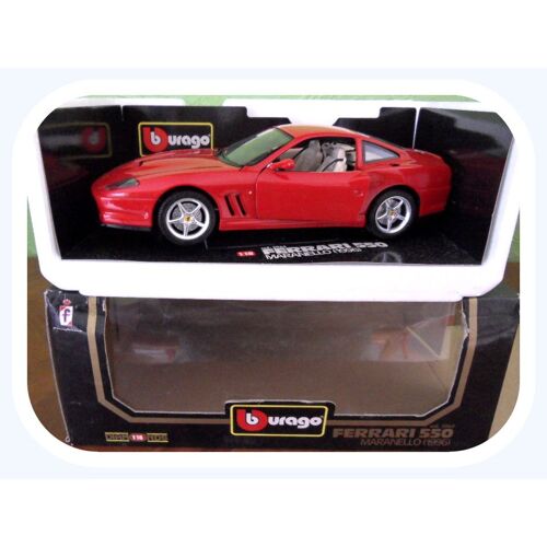 Ferrari 550 Maranello ( 1996 ) Métal 1/18ème Burago Made In Italie-Burago