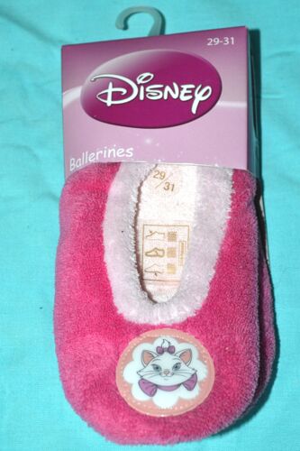 Chaussons Polaire Antidérapant Disney Princesse Marie Les Aristochats Dormant Fille Rose Fuchsia Blanc Ballerines Pantoufles Souples Enfant 29 - 30 - 31 - Cadeau Idéal