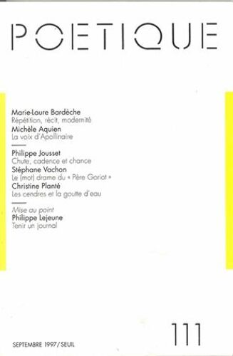 Poétique N° 111