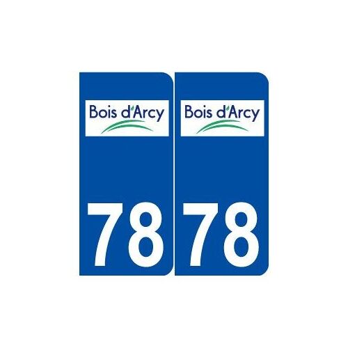 78 Bois-D'arcy Logo Autocollant Plaque Stickers Ville - Couleur : Arrondis - Angles : Arrondis
