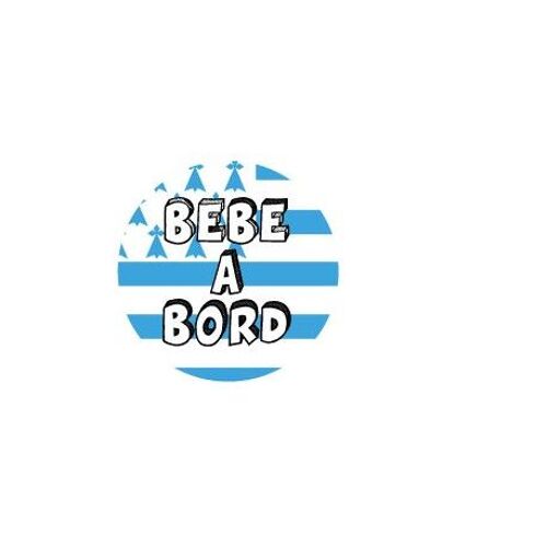 Autocollant Sticker Bébé À Bord Drapeau Bretagne Breizh 4-2 - Taille : 4 Cm - Couleur : Rouge