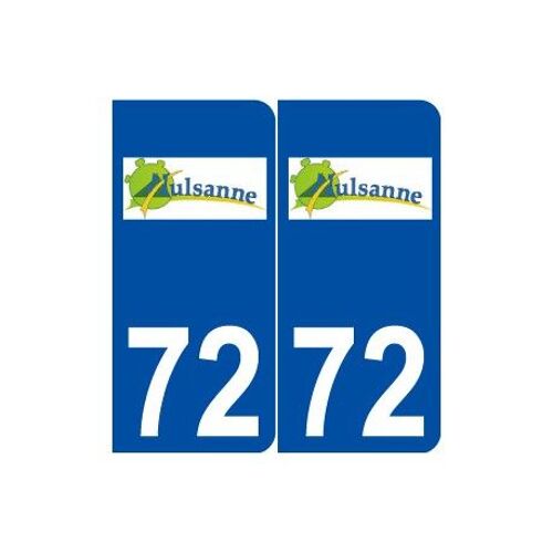 72 Mulsanne Logo Autocollant Plaque Stickers Ville - Couleur : Arrondis - Angles : Arrondis