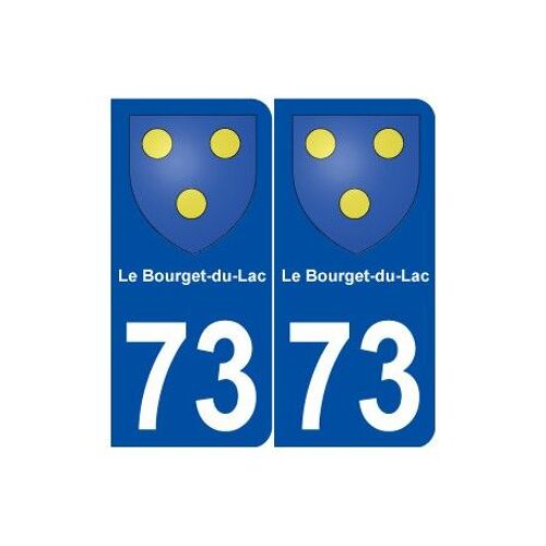 73 Le Bourget-Du-Lac Blason Autocollant Plaque Stickers Ville - Couleur : Arrondis - Angles : Arrondis