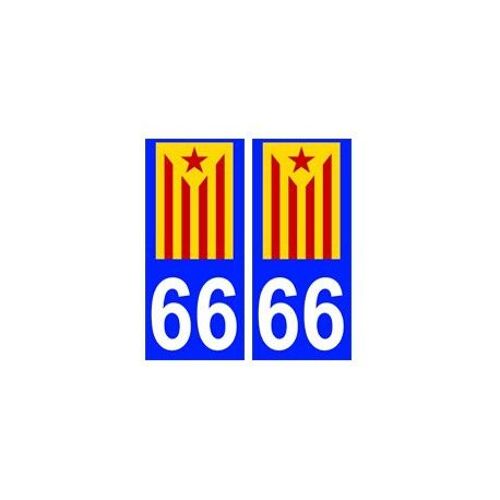 66 Estelada Roja Autocollant Plaque - Couleur : Arrondis - Angles : Arrondis