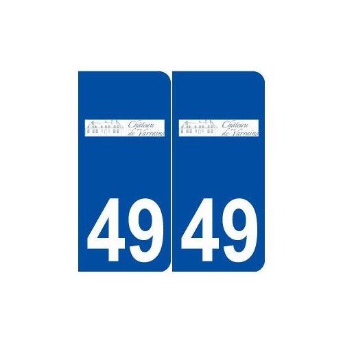 49 Varrains Logo Autocollant Plaque Stickers Ville - Couleur : Arrondis - Angles : Arrondis