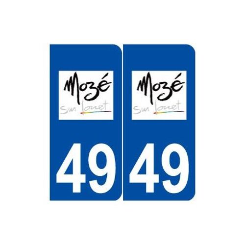 49 Mozé-Sur-Louet Logo Autocollant Plaque Stickers Ville - Couleur : Arrondis - Angles : Arrondis